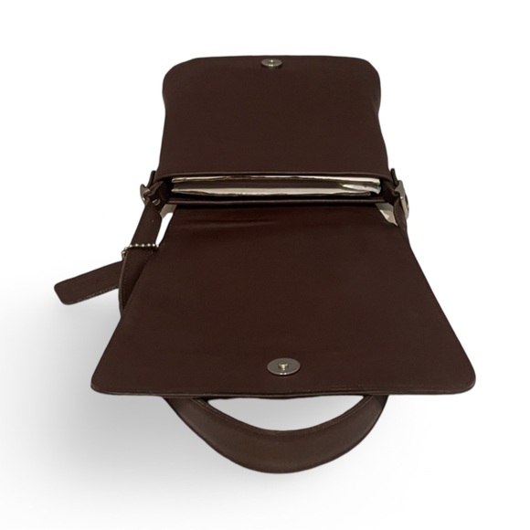 LIKE NEW! Coach Vintage Mahogany Brown Leather North South Slim Shoulder Bag - Picture 9 of 12